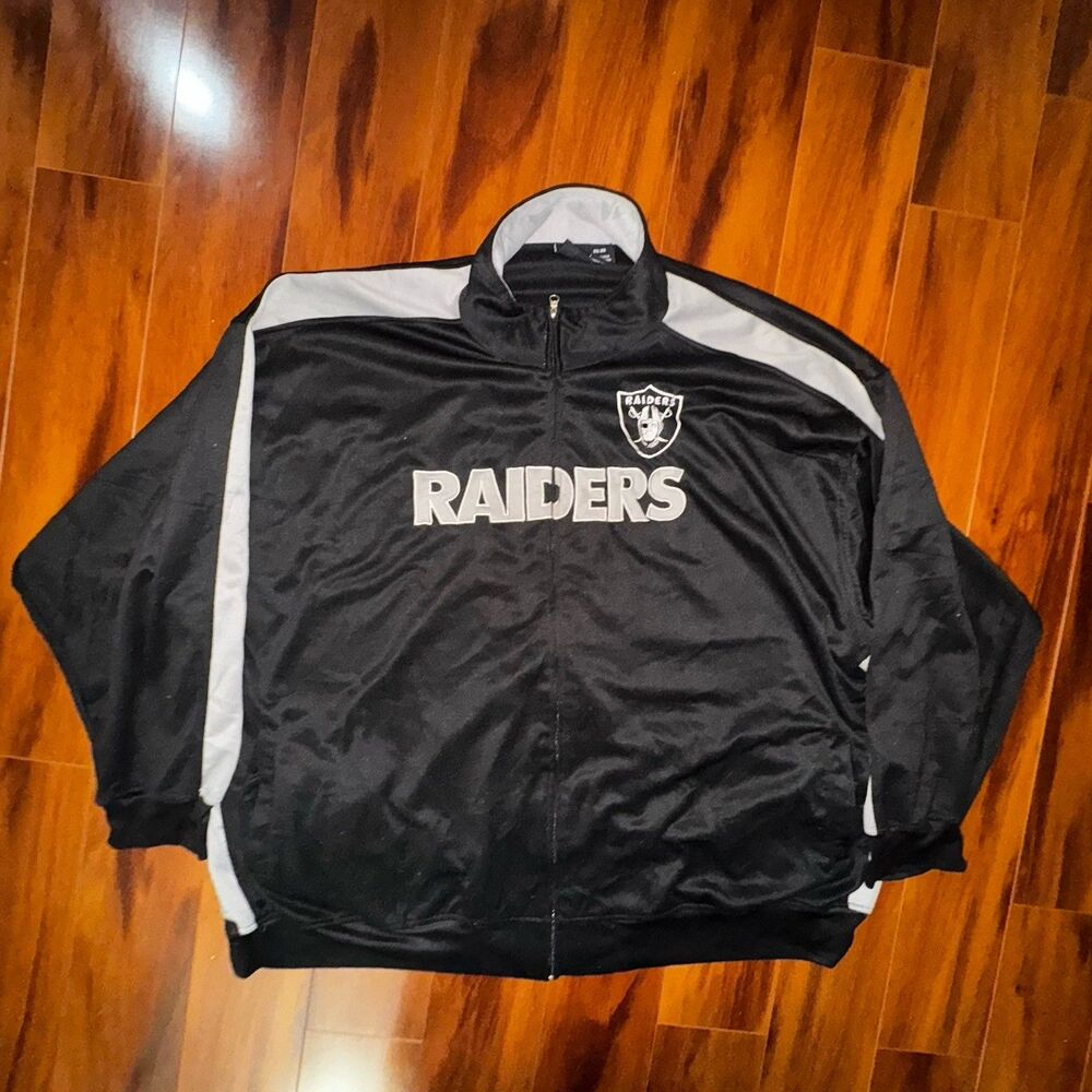 NFL Las Vegas Raiders Track Jacket Mens 8XL Big Full Zip Team Apparel Oakland